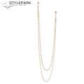 Men Suit Pin Long Chain Polished Coat Collar Pin. 