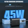 PD 45W Super Fast Charger For Samsung Galaxy S24 Ultra S23 S22 S21 S20 Note 10 20 Plus A54 A53 5G USB Type C Fast Charging Cable. 