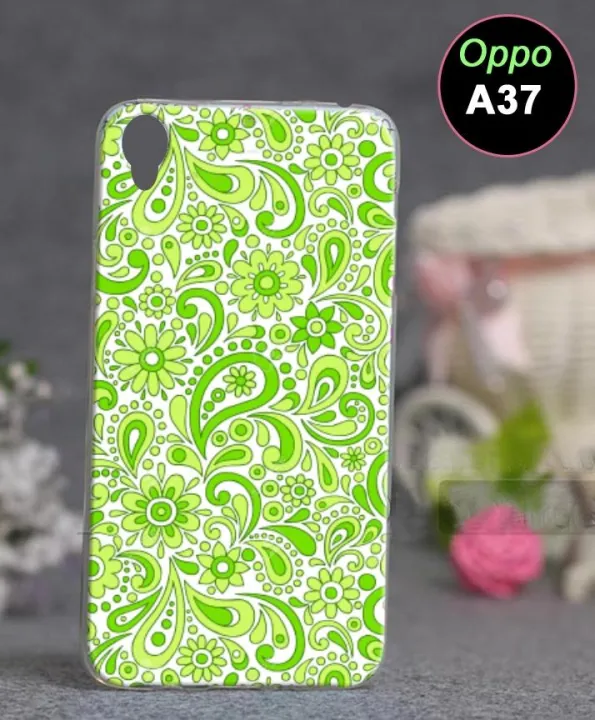 Oppo%20A37%20Mobile%20Cover%20Floral%20Style%20-%20Green%20-%20Image%202