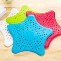 Silicone Rubber Five-pointed Star Sink Filter Sea Star Drain Cover Sink Strainer Leakage Filter for Kitchen and Bathroom. 