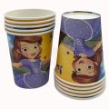 PRINCESS SOFIA PAPER CUPS - PACK OF 10 PAPER CUPS - PRINCESS SOFIA THEME PAPER CUPS. 