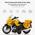 PinShang 1:14 Police Motorcycle Model Toys Children Alloy Pull Back Motorcycle. 