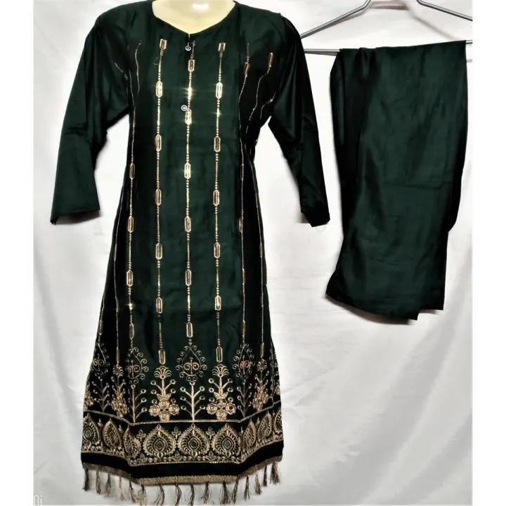 2%20piece%20stitched%20linen%20dress%20for%20girls%20.new%20style,%20new%20design%20-%20Image%202