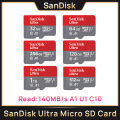 New specials SanDisk Ultra A1 C10 U1 MicroSD Card Memory Card HD 32GB 64G 128G 256G 512G 1TB max to 140MB/s Micro SD Cards for Camare Phone. 