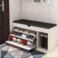 Flip-Drawer Shoe Storage Bench, Wooden Shoe Rack Pull Down Shoe Storage Cabinet Stand Shoe Rack Organizer. 