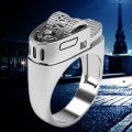 Men Fashion Ring Personalized Alloy Circlet Lustrous Jewelry Gift. 