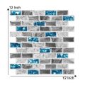 Vivid Tiles Blue Peel and Stick Tiles 3D Self Adhesive Wallpaper. 