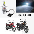 C6 - H4 LED For ALL BIKES - Super White HID - 1 Piece. 
