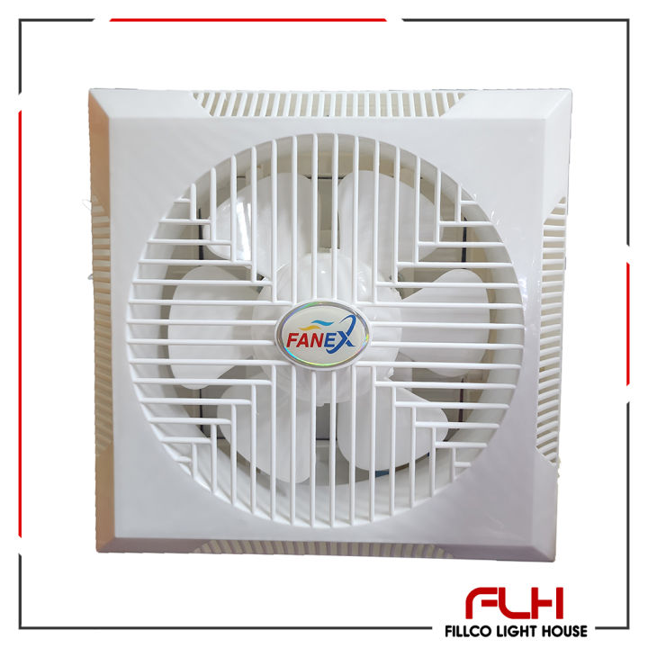 FANEX Ventilating Exhaust Fan 6/8/10/12 inch Square - Double Action Two Way 99.99% Pure Copper Plastic Body