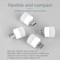 USB Lights by Night, Mini LED Bulb, Plug-in, Warm White, Compact, Ideal for Bedroom, Bathroom, Nursery, Hallway, Kitchen Car USB Atmosphere Light power bank  Power bank Adaptor (4 White Light). 