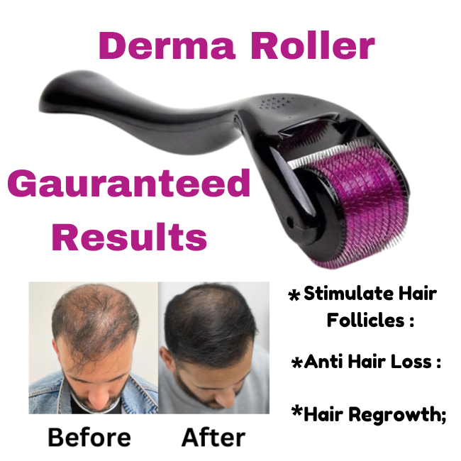 Derma Roller Professional Micro needling Roller for Face Beard Growth Hair Growth 0.5mm System Beauty Skin Therapy 0.5 Derma Roller With 540 Micro Needle Roller for Men and Women & Unisex
