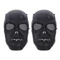 2X Airsoft Mask Skull Full Protective Mask - Black. 