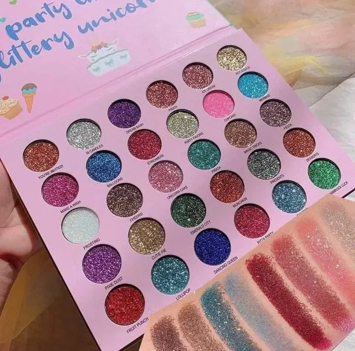Unicorn Glamierre Glitter Eyeshadow Palette 30 Colors