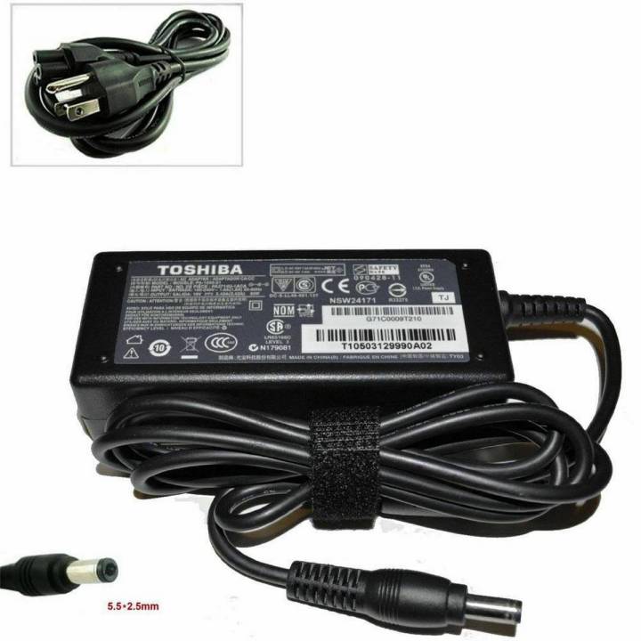 Laptop Charger  With Cable for Toshiba Satellite C50-B-14D L50-B-2DW 19V 3.42A 65W
