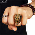 Hot Selling Lion Head Shaped Rings Noble Rings for Men Vintage  Antique Gold Ring For Men Whole Sale Price. 