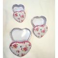 Set of 3 Jewellery Box | High Quality 3 Heart Shaped Boxes for Women. 