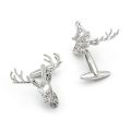 【happy one】Animal Arts Deer Cufflinks For Men Quality Material Silver Color Cuff Links. 