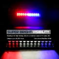 8 LED Red/Blue Car Emergency Dashboard visor Strobe Light Bar Led Car Lights Universal Strobe Flashing Light Blue & Red Warning flasher Police lights with Suction Cup.. 