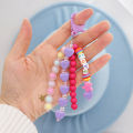 Keychain for Women Girls Keychains Cute Resin Beads Key Chain Keychain Charms Car Key Ring Pendant for Bag Handbag Purse Decoration Mother's Day Gift. 