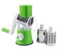 Manual Tabletop Drum Cheese Grater, 3 in 1 Rotary Shredder Slicer Grinder for Cucumber Nut Potato Carrot Cheese, Vegetable Salad Shooter,Green. 