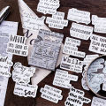 RHS Online 46PCS Encouragement Quotes Collage Newspaper Sticker Vintage Stickers Craft Journal Diary Scrapbooking Decoration. 