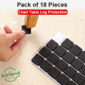 Weikang - Pack of 18 Furniture Protector Pads - Table Chair Leg Silicon Cap Pad Furniture Gripper Pads Non Slip Feet Cover Floor Protector Foot Bottom Pads Caps Rubber Protective Covers Socks Protectors Mats Round Cups Reusable Protection from Scratching. 