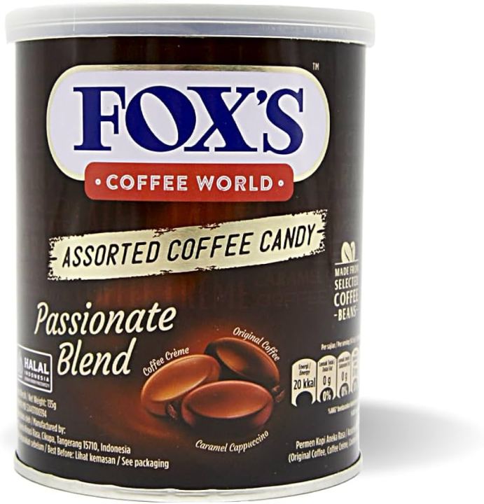 Fox's Coffee World Passionate Blend Assorted Coffee Candy, 180gm (Imported)