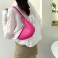 DishyKooker Shoulder Bags For Women Solid Color Trendy Simple Cute Tote Handbag With Zipper Closure. 