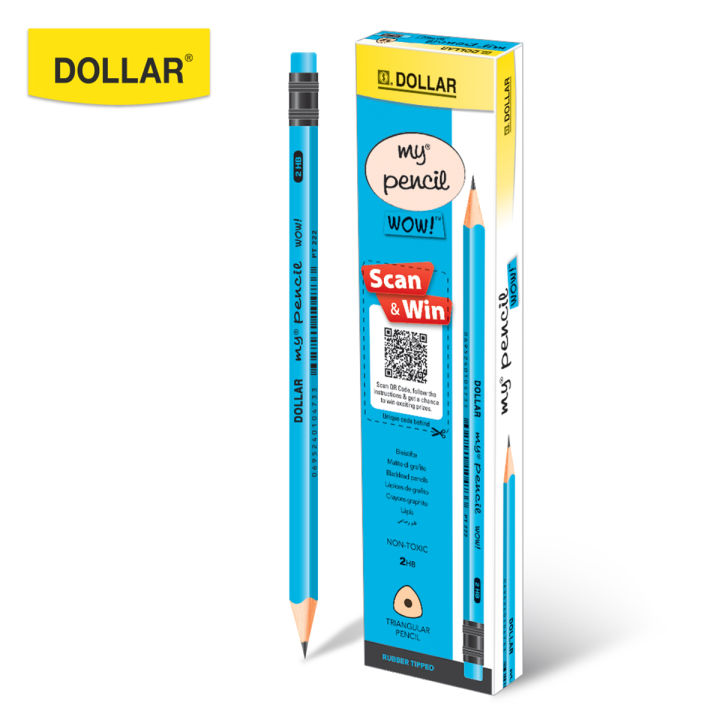 Dollar My Pencil PT 222 With Eraser (Scan & Win) 12's Box