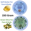 Aveena Soft Butter & Green Olive Cream 150g | Daily Moisturizing Cream | Moisturizing Hand Cream for Soft Hands & Feets | Refreshingly Soft Skin. 