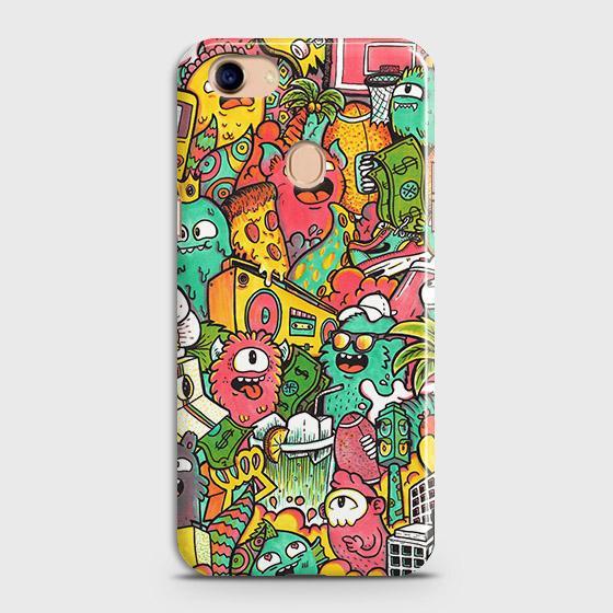 Oppo_ F5 / F5 Youth Cover - Matte Finish - Candy Colors Trendy Sticker Collage Printed Hard Case With Life Time Guarantee