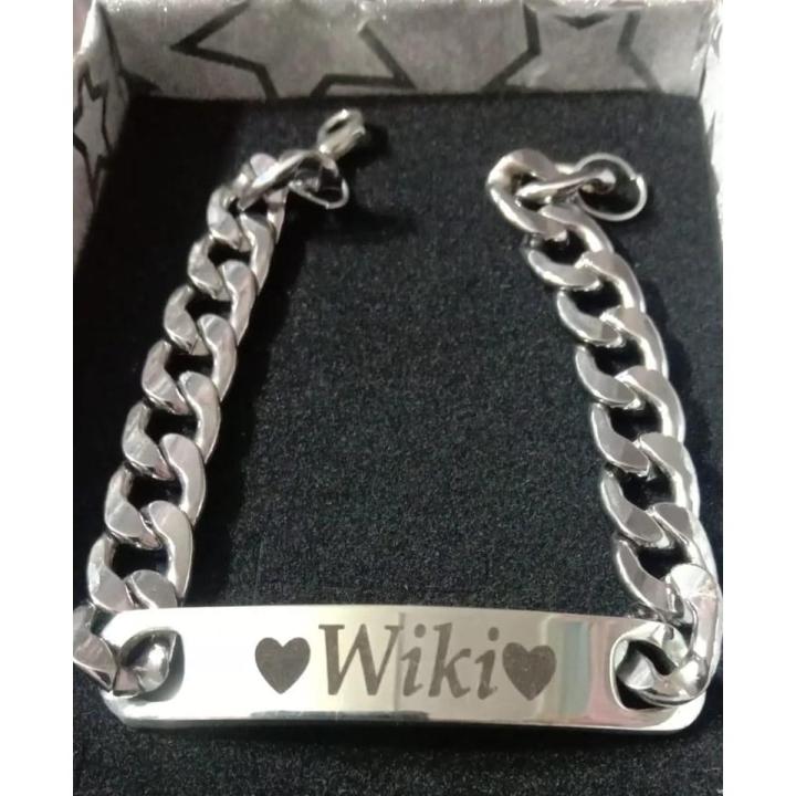 steel bracelet coustamiz for boys and girls