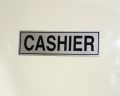 CASHIER Name Plate (7 x 2 inch) Imported Name Plate - Self-Adhesive Aluminum Sign Plate. 