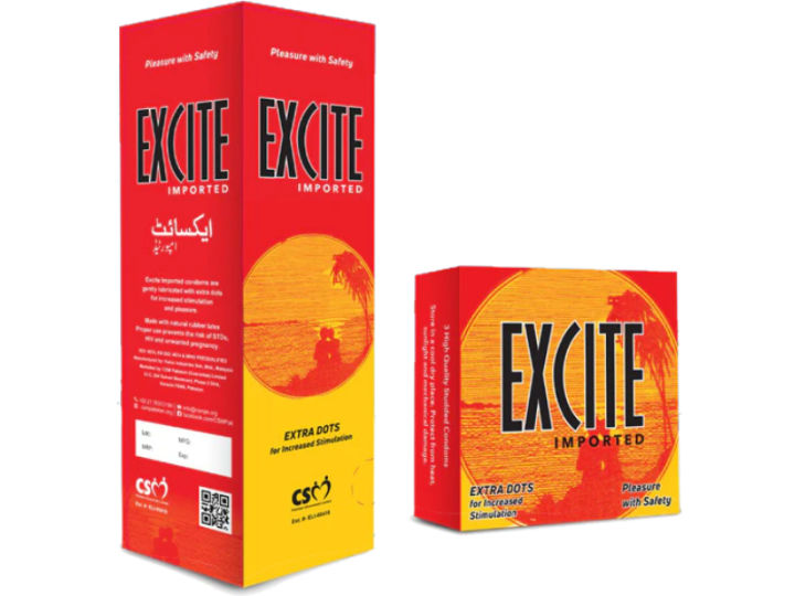 Excite Dotted Imported condoms 12 box 36 condoms