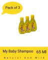 Baby Shampoo/natural & mild/65 ml/pack of 3. 