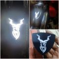Markhor Monogram LED For Motorcycle Car White Glowing Emblem Universal fit Shield Style National Animal Logo. 