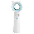 Handheld Bladeless Fan USB Rechargeable NO Leaf Mini Fans Hand Held Travel Cooling Air Cooler Fan Leafless. 