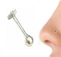Pure Silver (chandi) Studs Shaped Nose Pin For Women. 