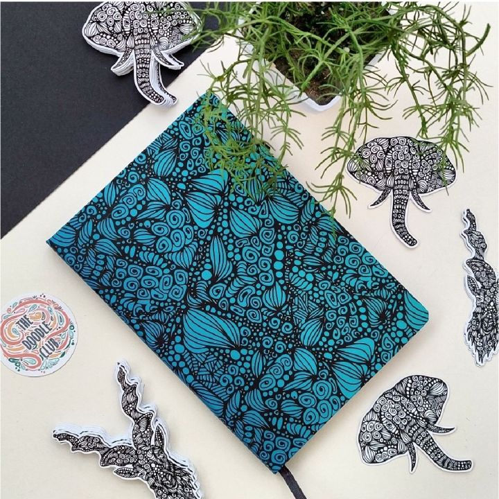 Ocean Hues BuJo Journal | Diary | A5 Notebook | Dot grid | Dotted Hardcover | Doodle Journal