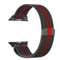 Dt no 1 Gucci Style Wrist Strap Stainless Steel Magnetic Absorption Loop Metal Mesh Watch Band Quick Release Strap for Marshal (Black & Red) Universal size. 