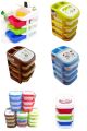 Plastic 3 Layers Mini Desktop Drawer Storage Box (Multicolour). 