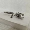 Vintage Punk Style Dragon Scorpion Cigarette Holder Ring for Men, Personality Men's Finger Ring, Party Ring. 