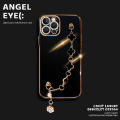 For Xiaomi POCO X3 GT Back Cover with Lucky Clover Wristband Chain Fashion Bracelet Shiny Plating Square Edge Bumper Phone Case Soft Silicone Bumper Protective Cover. 