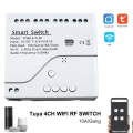 Tuya Smart Switch WiFi Switch 4CH Tuya WiFi Switch DIY Timer AC/DC 7-32V 4CH RF Smartlife Home Automation Module for Alexa Home. 