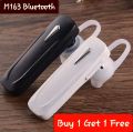 (Buy 1 Get 1 Free) M163 Wireless Bluetooth Single Earpiece With Ear Clip (Connect with All Bluetooth Devices).. 