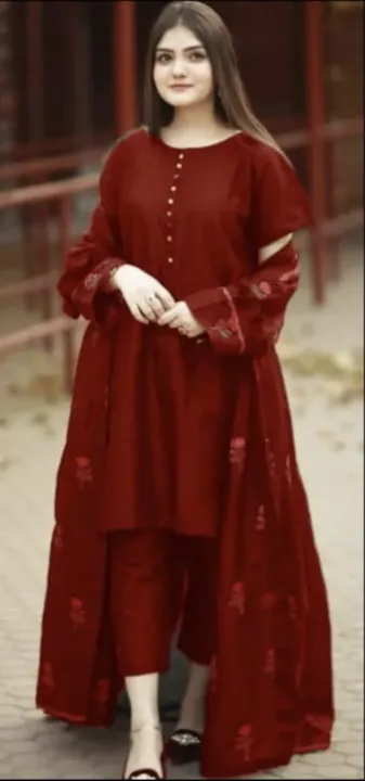 Stylish%20Collection%20Stitched%20Embroidered%20Flower%20Gown%203Pc%20Dress%20-%20Perfect%20For%20Trending%20Women%20And%20Girls%20-%20Image%205