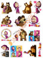 10 Pcs Masha And The Bear Cartoon Stickers Pack For Laptop, Desk , Notebooks Mobile Covers DIY Stickers - JangoMango Store. 