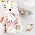 AMORVOR for Redmi Note 7 Note 7 Pro Back Cover With Free Holder Cartoon Kitty Soft Wavy Phone Case Camera Protection Transparent TPU Soft Cover. 