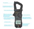 AC / DC Clamp Meter WinAPEX ET8203 Ampere Measure Multimeter 6000 Counts True RMS Digital Clamp Meter with Square Output By GBS. 