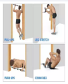 Adjustable Pull up Door Way Bar With Foam Grips for Home Workouts. 